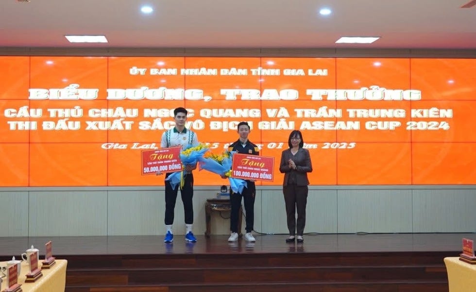 Tiền vệ Châu Ngọc Quang được vinh danh là công dân trẻ tiêu biểu tỉnh Gia Lai  - Ảnh 3.