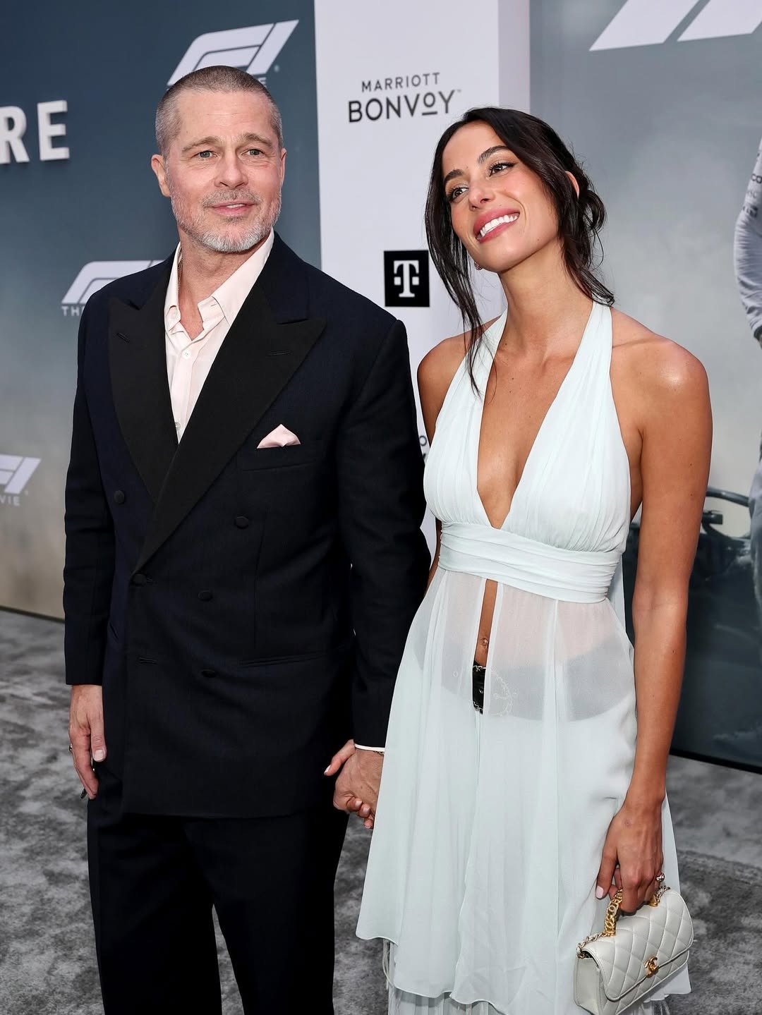 Brad Pitt and girlfriend Ines de Ramon look so happy together while posing on the red carpet for the “F1” movie premiere in New York City. Lots more photos on Just Jared right now.#BradPitt#InesdeRamon#F1Th (2).jpg