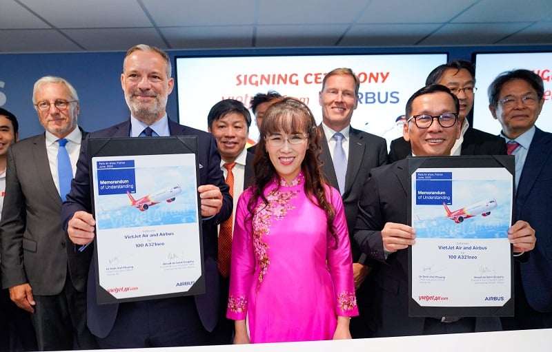 เวียตเจ็ทสั่งซื้อเครื่องบิน A320 และ A321neo ใหม่ 100 ลำ