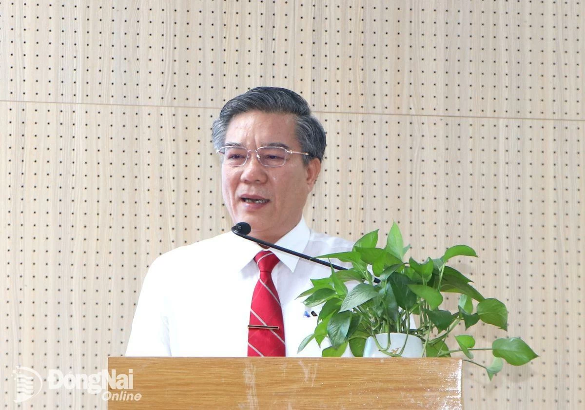 Phó chủ tịch UBND tỉnh Dương Minh Dũng phát biểu tại sự kiện. Ảnh: Ngọc Liên