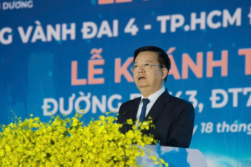 Phó Thủ tướng Mai Văn Chính phát biểu tại lễ khởi công đường Vành đai 4.