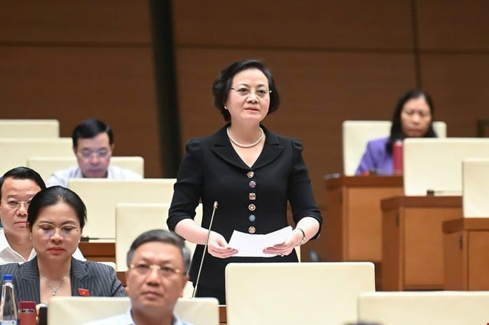 Bộ trưởng Bộ Nội vụ Phạm Thị Thanh Trà phát biểu. Ảnh: Phạm Thắng