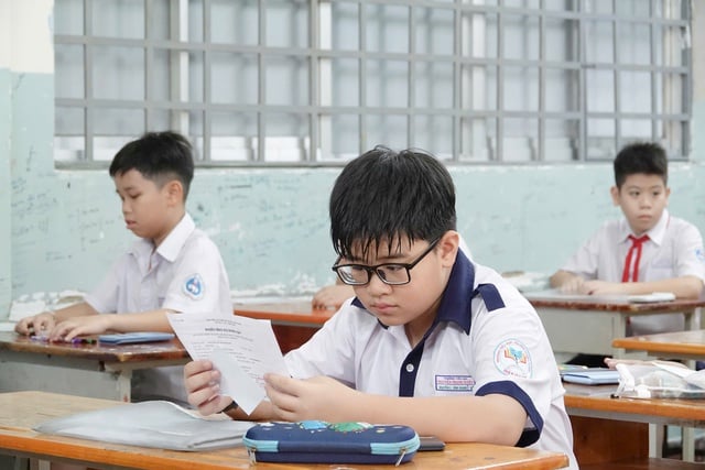 Đề và đáp án bài khảo sát lớp 6 Trần Đại Nghĩa- Ảnh 1.