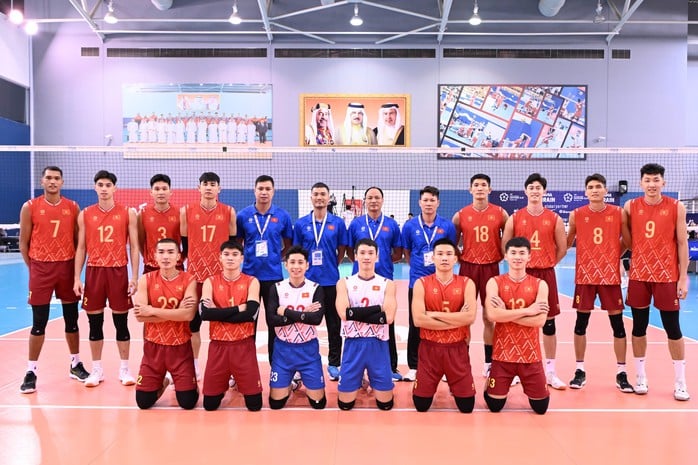Thắng trận mở màn, tuyển nam Việt Nam vào tứ kết bóng chuyền AVC Nations Cup - Ảnh 1.