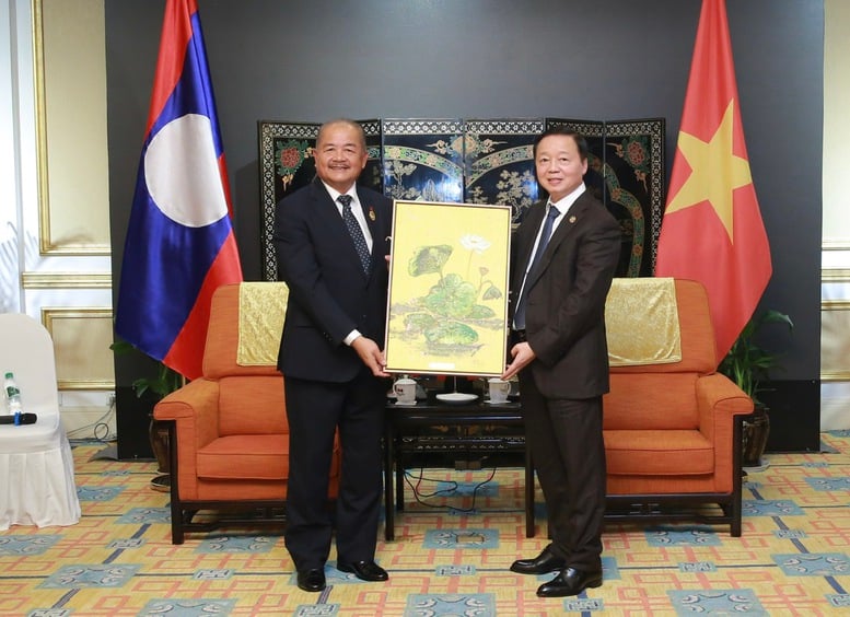 Phó Thủ tướng Trần Hồng Hà gặp Phó Thủ tướng Lào Kikeo Khaykhamphithoune- Ảnh 3.