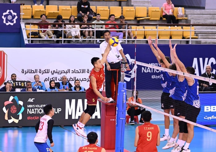 Thắng trận mở màn, tuyển nam Việt Nam vào tứ kết bóng chuyền AVC Nations Cup - Ảnh 4.