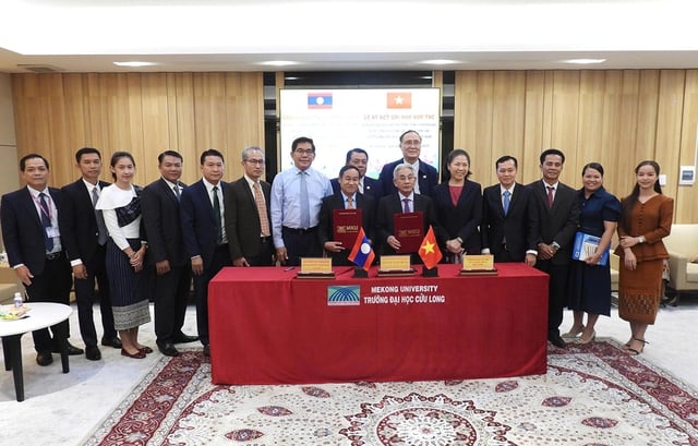 Trường ĐH Cửu Long tăng cường hợp tác đào tạo nhân lực cho nước bạn Lào- Ảnh 3.