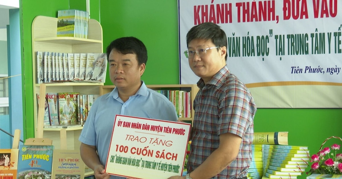 Khánh thành “Không gian văn hóa đọc” tại Trung tâm Y tế huyện Tiên Phước