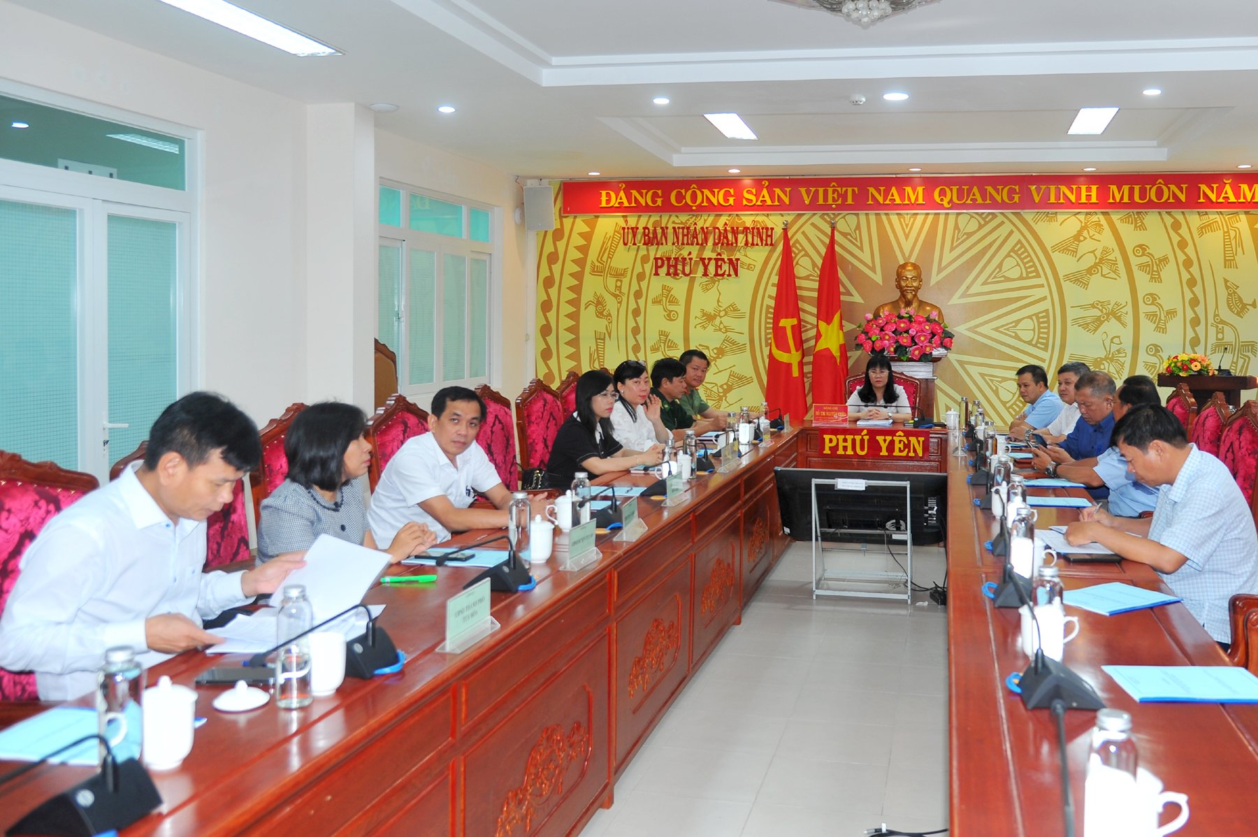 Các đại biểu tham dự hội nghị tại điểm cầu Phú Yên. Ảnh: ANH NGỌC