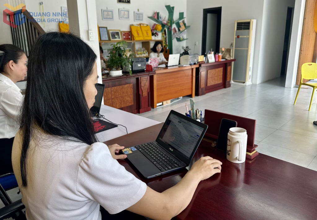 Le personnel de Quang Ninh Mind Map Company Limited utilise un logiciel de gestion de classe.