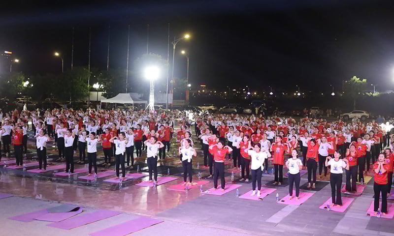 La tasa de personas que hacen ejercicio regularmente es del 37,6 %. En la foto: Festival de danza folclórica de 2024.