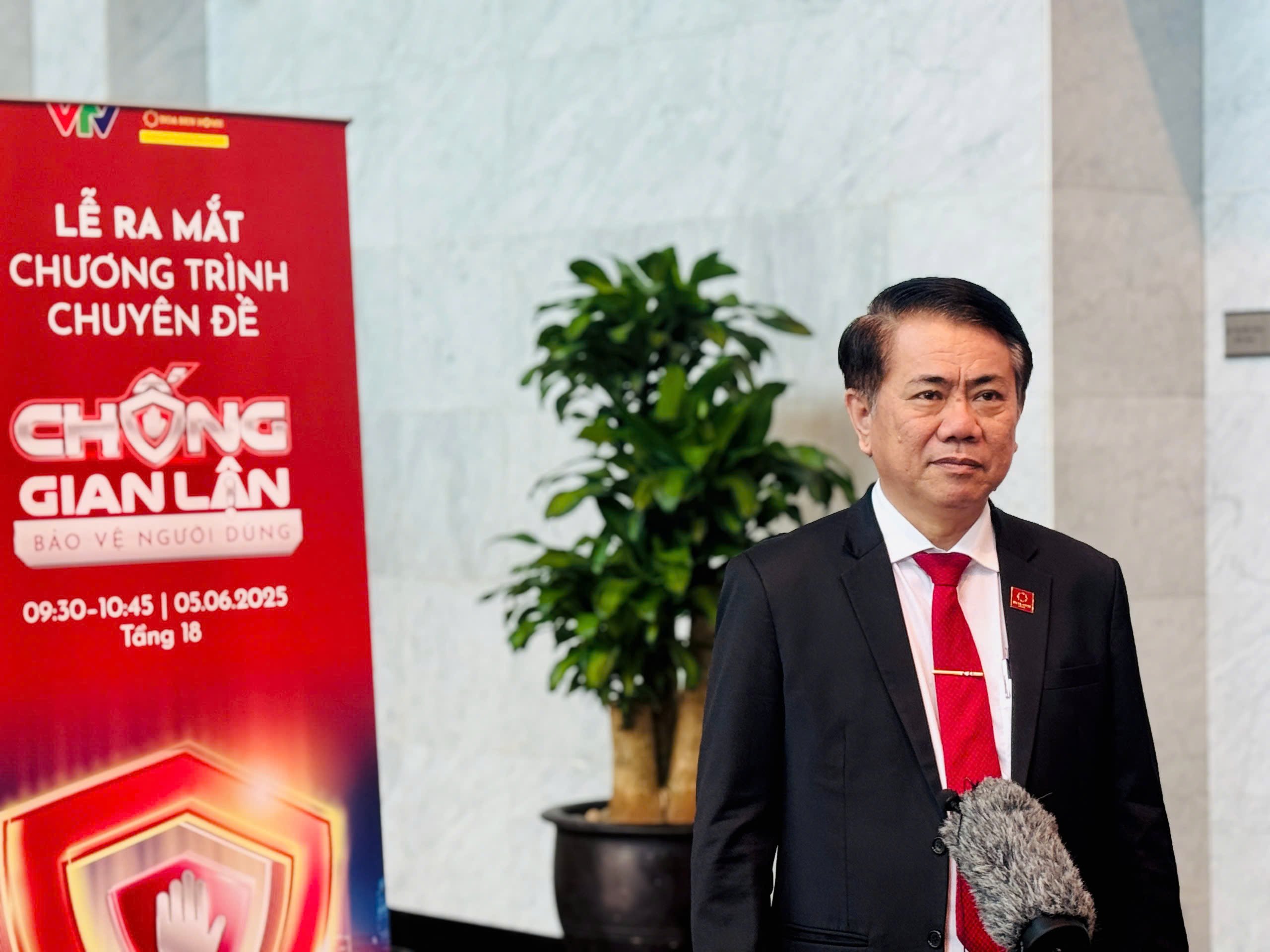 Ông Vũ Văn Thanh - Tổng Giám đốc Tập đoàn Hoa Sen chia sẻ trong Lễ ra mắt chương trình “Chống gian lận - Bảo vệ người dùng”