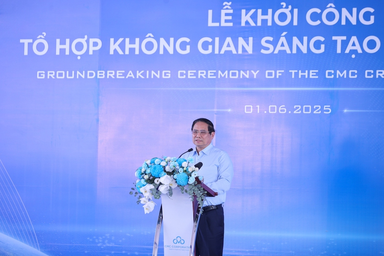 Prime Minister Pham Minh Chinh attends the groundbreaking ceremony of CMC Creative Space Complex - Photo 3.