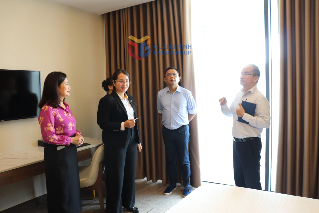 Cơ sở vật chất, chất lượng buồng ngủ tại các khách sạn được Đoàn khảo sát của Hiệp hội Du lịch tỉnh Quảng Ninh và Trung tâm Chứng nhận phù hợp (Bộ Khoa học và Công nghệ)  đánh giá cao.