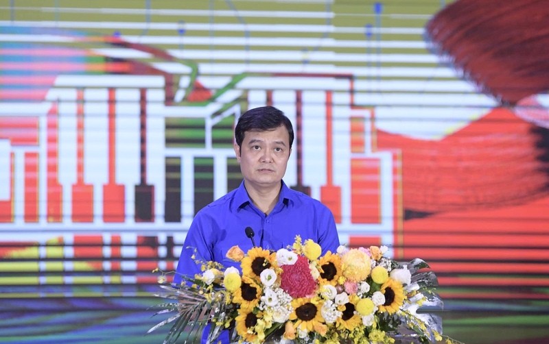Ông Bùi Quang Huy - Ủy viên Ban chấp hành Trung ương Đảng, Bí thư thứ nhất Ban chấp hành Trung ương Đoàn phát động cuộc thi. (Ảnh: T.Ư Đoàn)