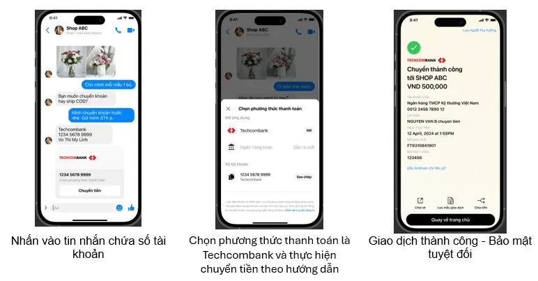 Techcombank интегрирует функцию денежных переводов через Messenger, улучшая бесперебойность транзакций для клиентов