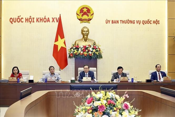 Phiên họp thứ 46 của Ủy ban Thường vụ Quốc hội sẽ dành nhiều thời gian cho công tác xây dựng pháp luật. Ảnh: Doãn Tấn/TTXVN