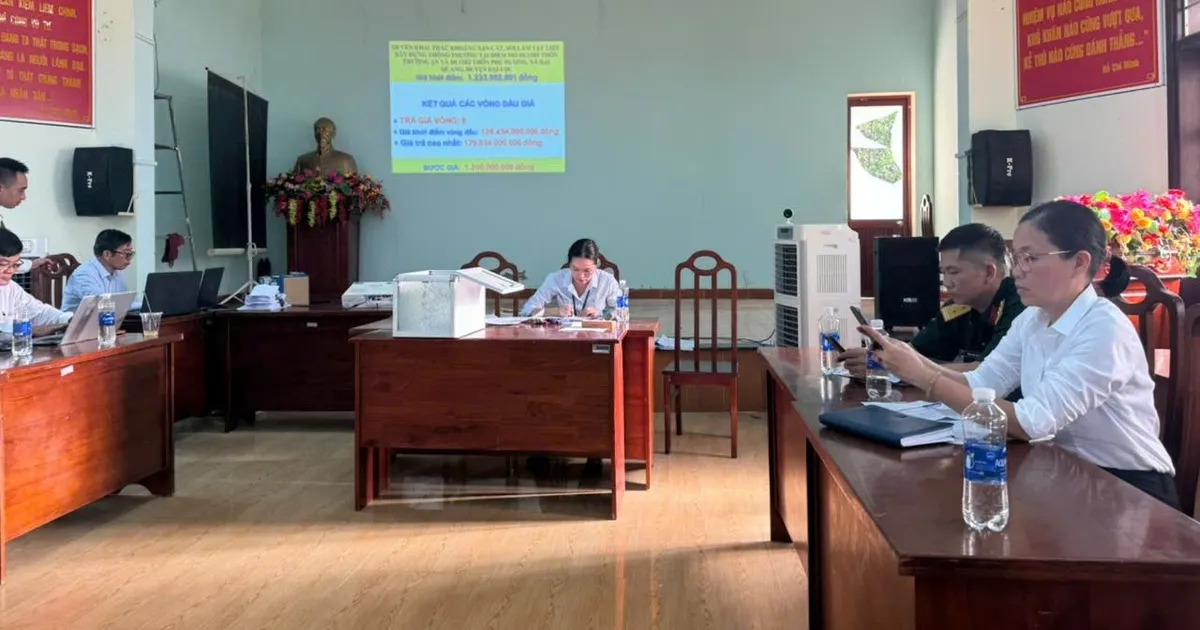 3 sand mines in Quang Nam were auctioned at hundreds of billions of dong higher than the starting price.