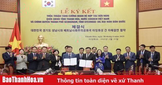 Thanh Hóa - Seongnam: Hướng tới tương lai bền vững