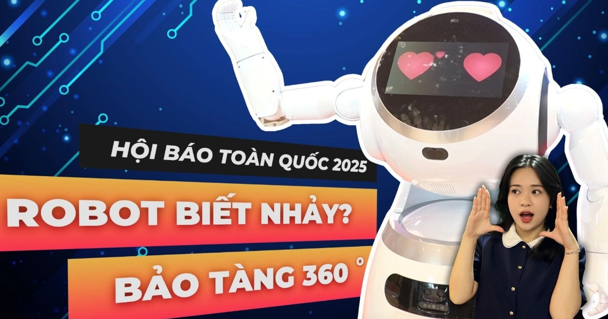 Nhảy cùng robot, tham quan bảo tàng 360 độ tại Hội Báo toàn quốc 2025