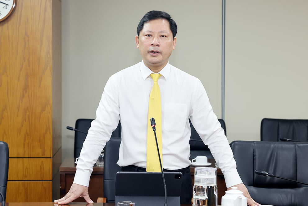 Generaldirektor Chu Quang Hao spricht bei der Zeremonie.jpg