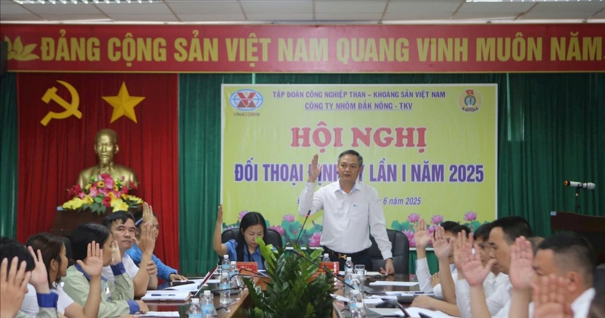 ក្រុមហ៊ុនអាលុយមីញ៉ូម Dak Nong សន្ទនាជាមួយកម្មករ