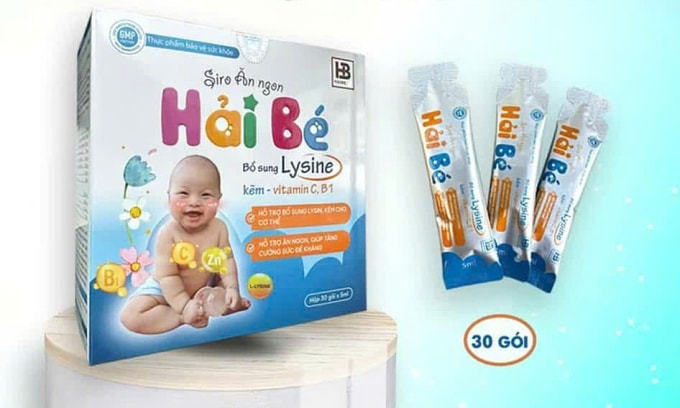 Hai Be delicious syrup is advertised on social networks and e-commerce platforms. Photo: Screenshot