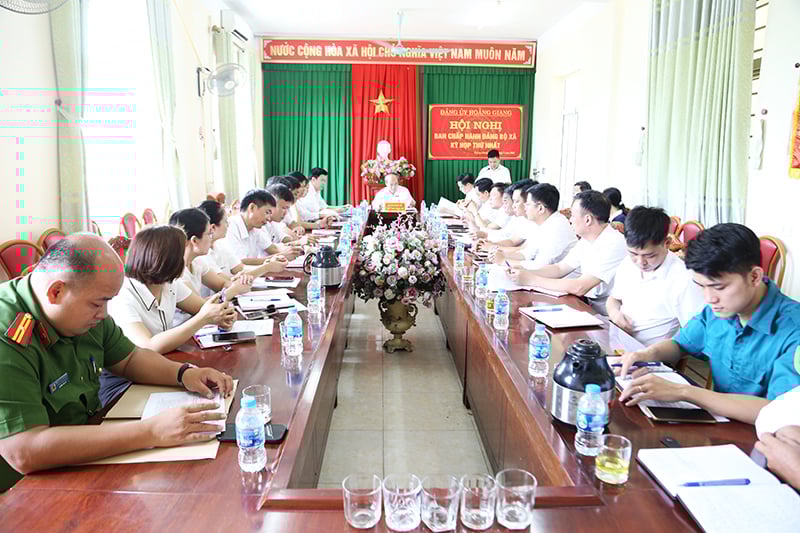 Hoang Giang Commune (new) rehearses the operation of the 2-level local government model