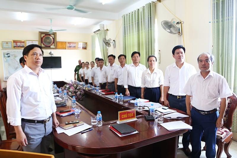 Hoang Giang Commune (new) rehearses the operation of the 2-level local government model