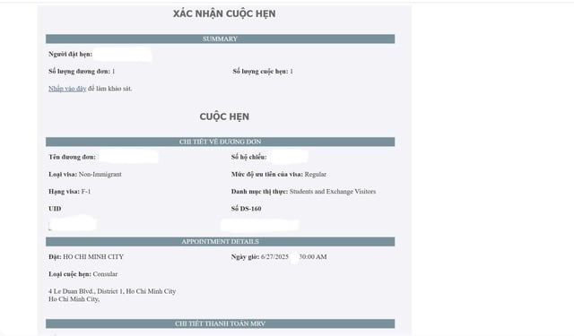 Nhiều du học sinh Việt đã đăng ký thành công lịch phỏng vấn visa Mỹ - Ảnh 1.