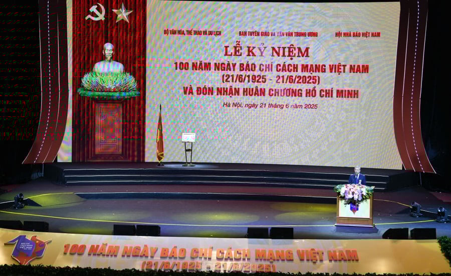 Tổng Bí thư Tô Lâm phát biểu tại Lễ kỷ niệm. Ảnh: Như Ý.