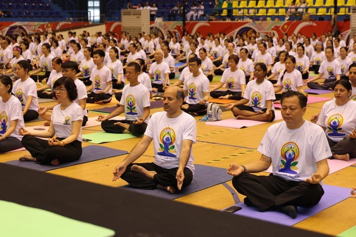 Những hình ảnh Ngày Quốc tế Yoga tại Việt Nam- Ảnh 2.