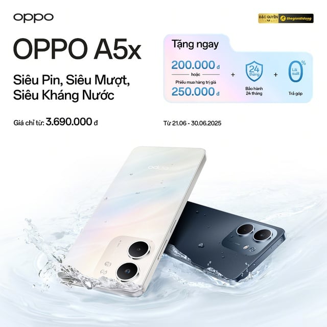 Mở bán OPPO A5x pin lớn, kháng nước, kết nối NFC thông minh… cùng nhiều ưu đãi- Ảnh 5.