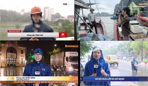 Các nhà báo, phóng viên sẽ tác nghiệp trong bão Yaghi. (Ảnh minh họa )