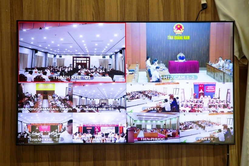 Các xã, phường thử nghiệm vận hành đều kết nối về 2 điểm cầu chính là UBND thành phố Đà Nẵng và UBND tỉnh Quảng Nam.