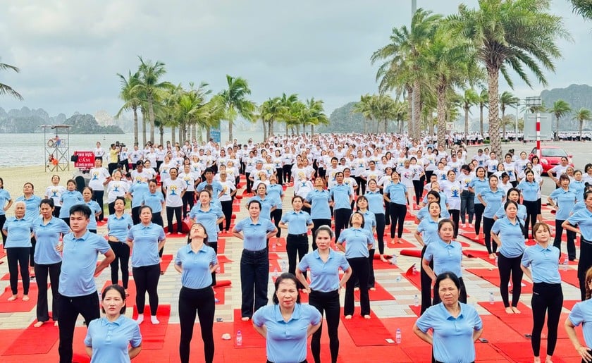 Ngày Quốc tế Yoga lần thứ 11, năm 2025, với chủ đề “Yoga vì một Trái đất, một sức khỏe chung” tại Quảng Ninh đã thu hút khoảng 1.000 người là huấn luyện viên (HLV), giáo viên và người tập yoga (Yogi) từ khắp nơi cùng nhau hội tụ tại bãi tắm Hòn Gai (TP Hạ Long) tham gia đồng diễn tập thể.