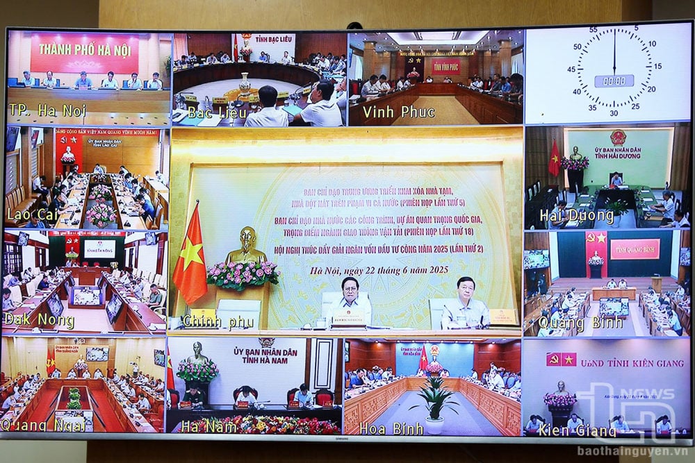 Hội nghị trực tuyến toàn quốc kết nối với các địa phương.