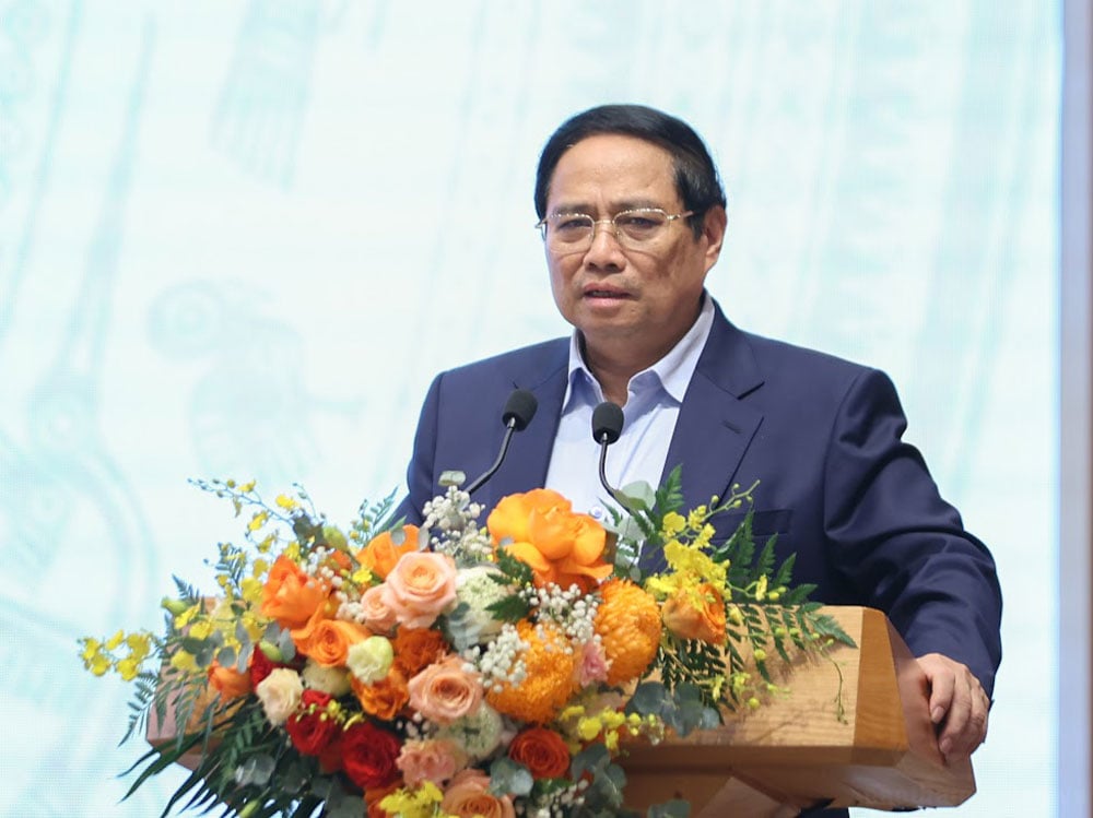 Thủ tướng Chính phủ Phạm Minh Chính phát biểu khai mạc Hội nghị - Ảnh: VGP/Nhật Bắc