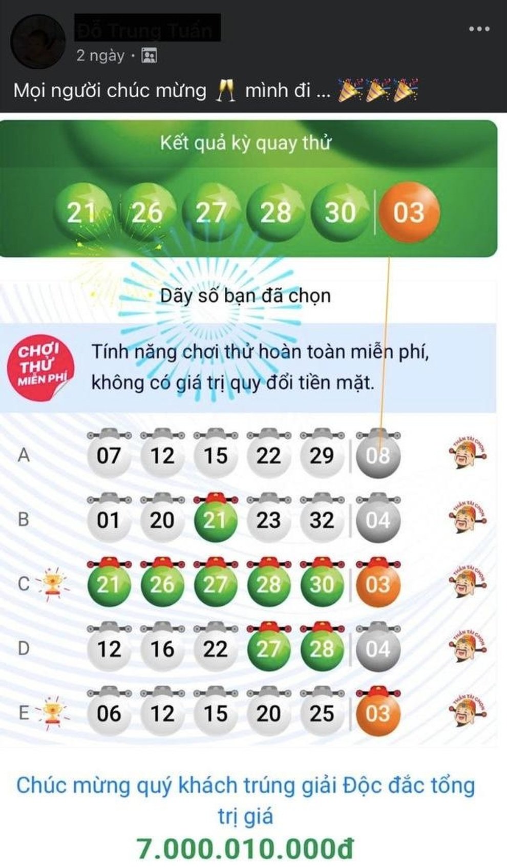 Trải nghiệm chơi thử xổ số tự chọn quay số nhanh Lotto 5/35 trên Vietlott SMS - 1