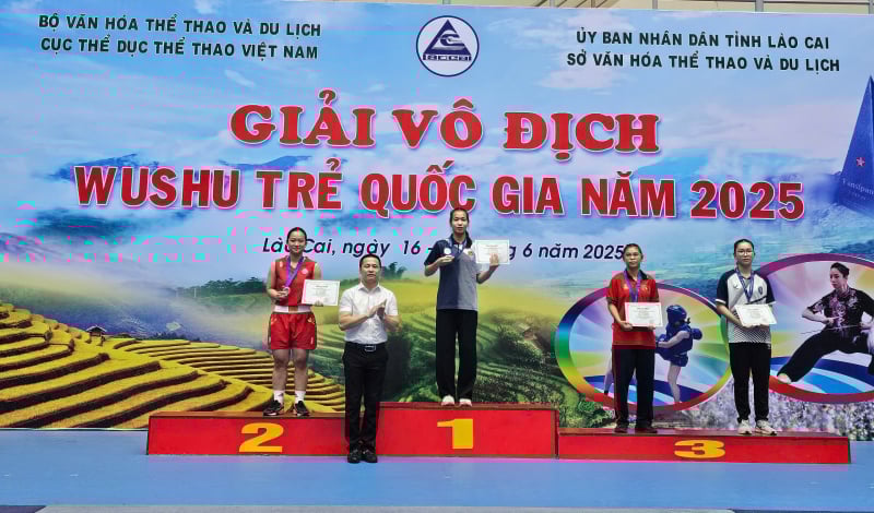 Đội tuyển Wushu Công an nhân dân đứng thứ 3 toàn đoàn nội dung Tán thủ trong giải vô địch Wushu trẻ quốc gia năm 2025 -0