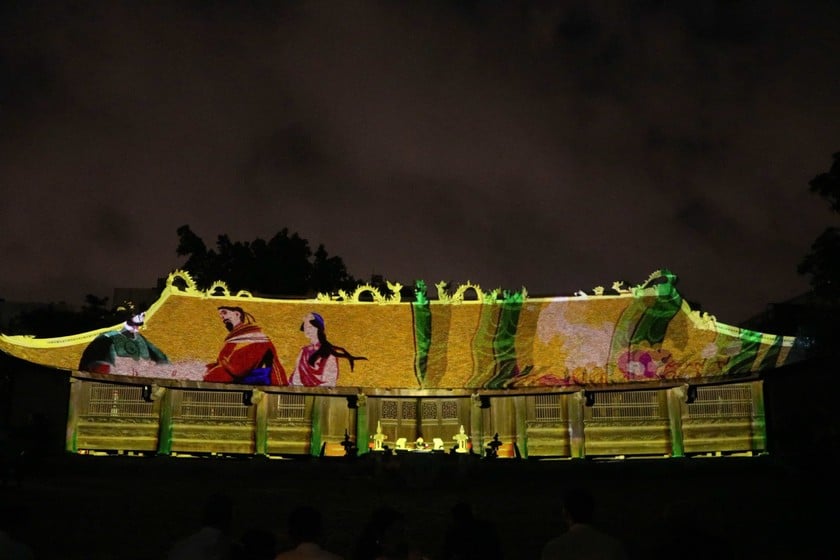 Trình diễn 3D Mapping với chủ đề “Sóng Bạch Đằng - Hào khí Ngô Quyền”.