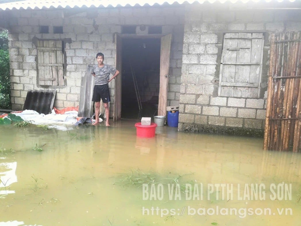 Mưa lũ khiến nhiều hộ dân trên địa bàn huyện Bắc Sơn cô lập