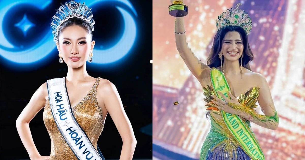 Hoa hậu Hoàn vũ và 7 hoa hậu đăng quang khi mặc váy của một nhà thiết kế