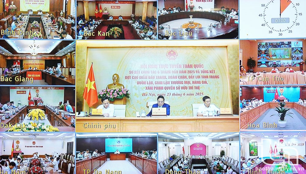 Hội nghị được tổ chức trực tuyến, kết nối từ Trung ương đến các tỉnh, thành trong cả nước.
