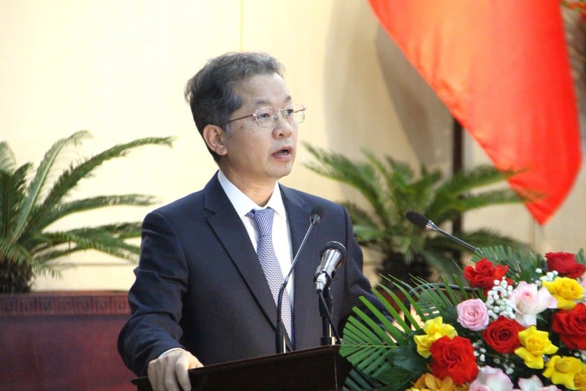 Bí thư Thành ủy Đà Nẵng Nguyễn Văn Quảng phát biểu tại kỳ họp. (Ảnh: T.V).