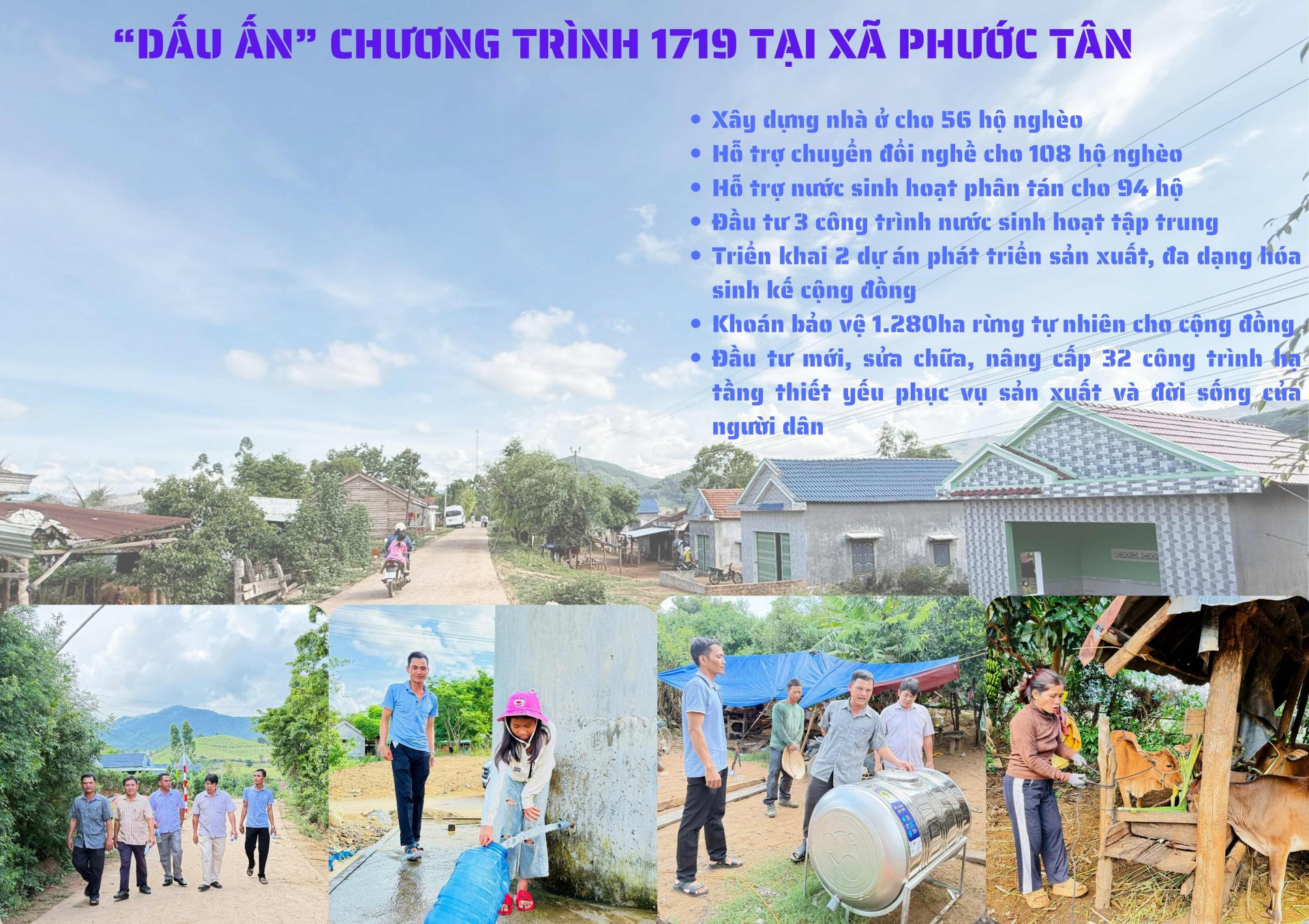 Das Programm 1719 trägt dazu bei, das Erscheinungsbild ethnischer Minderheiten in der Gemeinde Phuoc Tan zu verändern und ihren Status zu verbessern. Foto: NGO XUAN