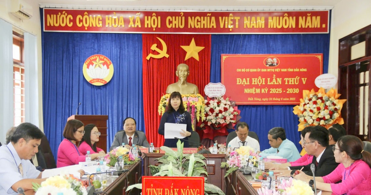 Đại hội Chi bộ Cơ quan Ủy ban MTTQ Việt Nam tỉnh Đắk Nông lần thứ V