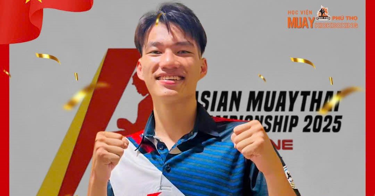 Pham Tan Vang won the first gold medal at the 2025 Asian Muay Thai