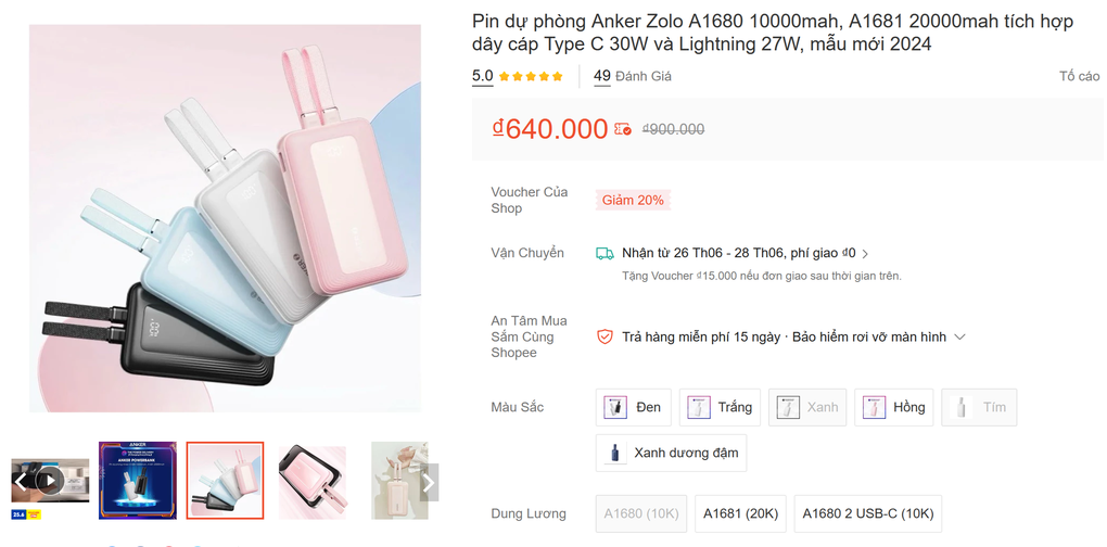 Các loại pin dự phòng nguy cơ cháy nổ có bán tại sàn thương mại ở Việt Nam - 1