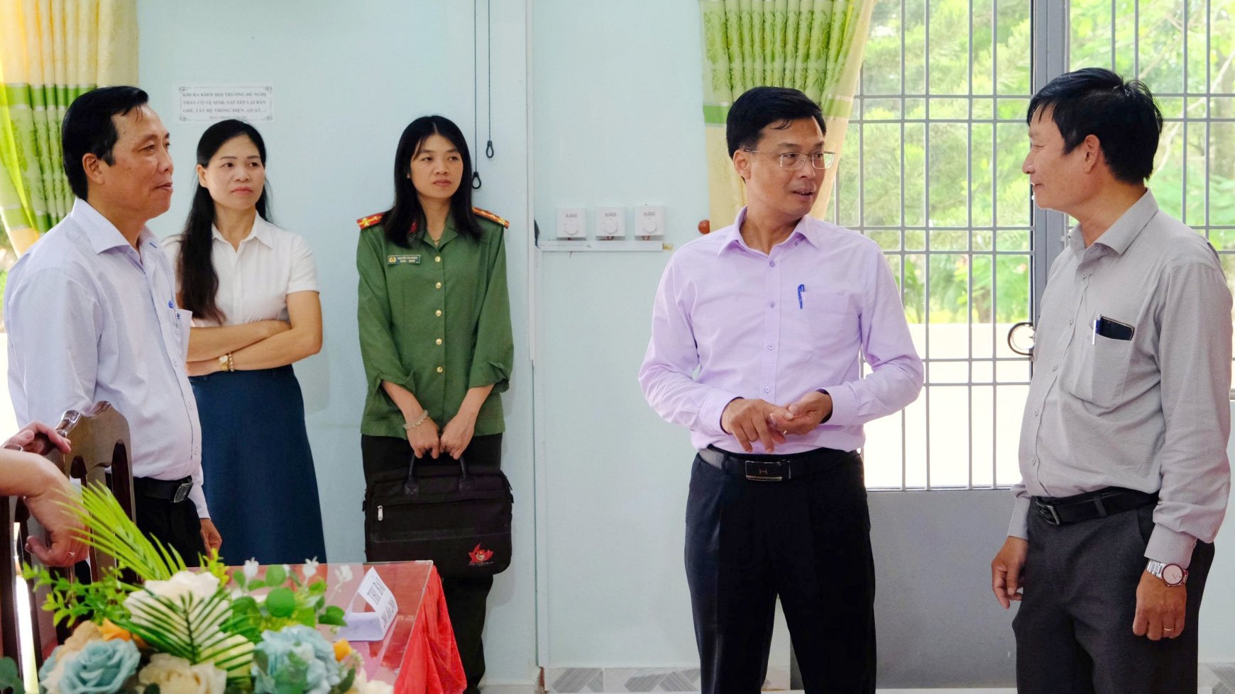 Vice Chairman of the Provincial People's Committee Dinh Van Tuan and the working delegation inspected Bao Lam High School, Bao Lam district.